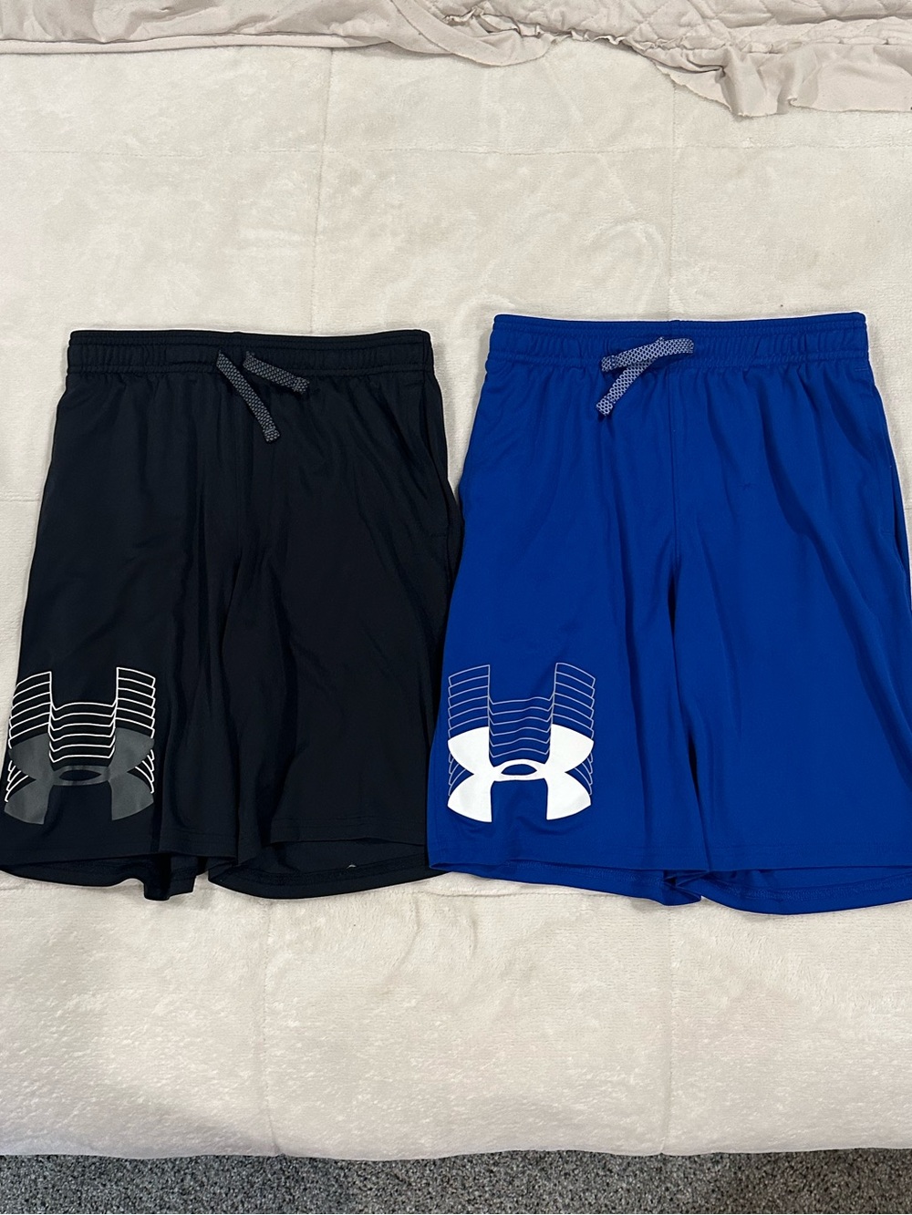 Set of TWO Under Armour Boys' Active Shorts - Black & Royal Blue